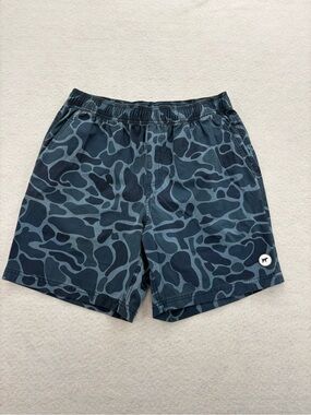 Southern Point Sun Washed Trunk in Camo Blue Size M- 7” NWT